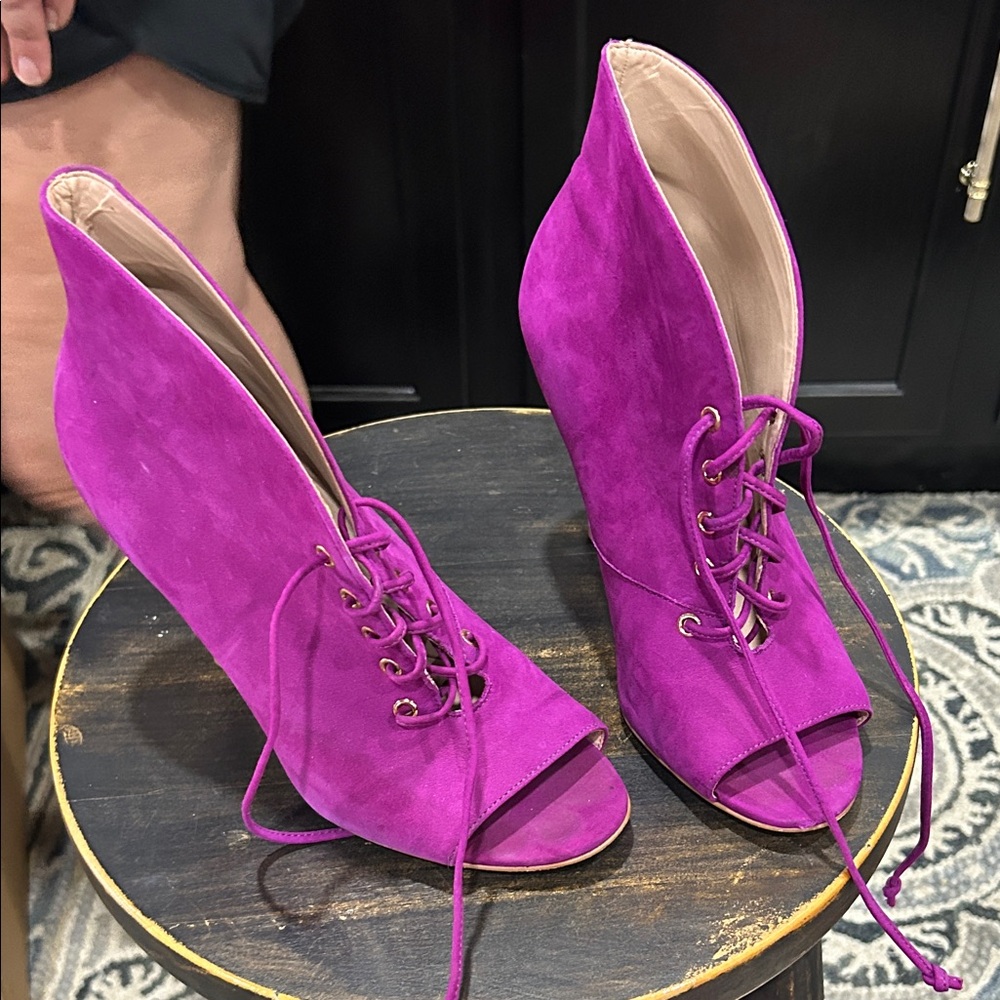 Aldo Vibrant Purple Lace-Up Women's Boots